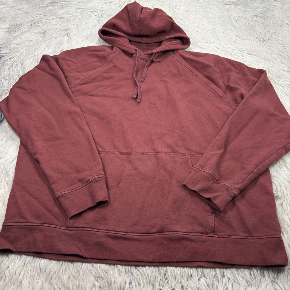 Girlfriend Collective Women's XXXL Rust Red Pullover Hoodie Cotton